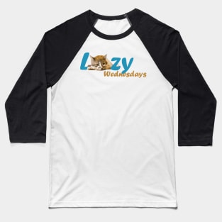 Lazy Cat Wednesdays Baseball T-Shirt